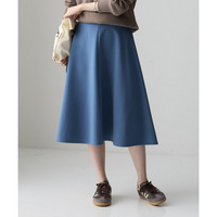 あったか裏起毛カットジョーゼットフレアスカート（ゆったりヒップ）■大人の落ち感シリーズ■ 大きいサイズ