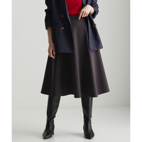 あったか裏起毛カットジョーゼットフレアスカート（ゆったりヒップ）■大人の落ち感シリーズ■ 大きいサイズ