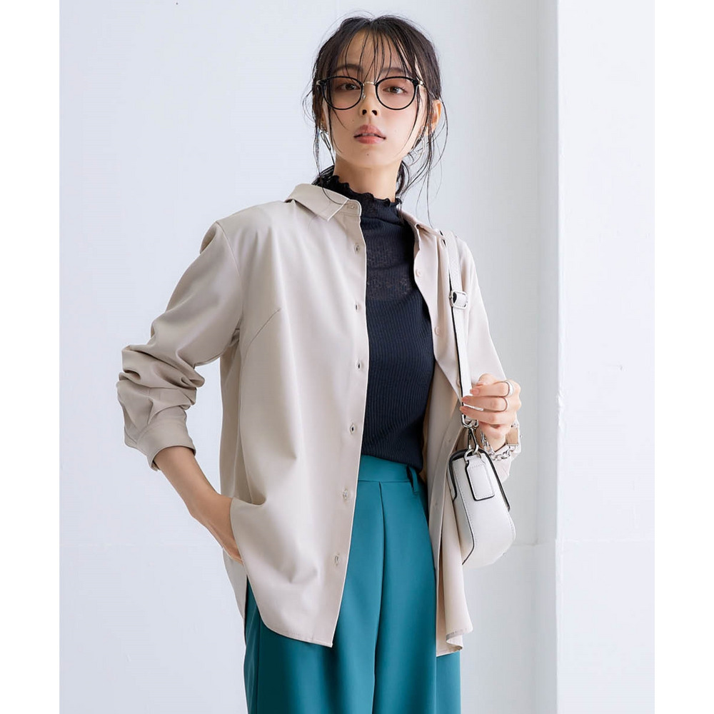 さらりとろけるレギュラーカラーシャツ(防しわ・吸汗速乾) 大きいサイズ1