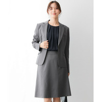 【レディーススーツ】スカートスーツ（テーラードジャケット＋セミフレアスカート）（タテヨコストレッチリスピィシリーズ）　大きいサイズ