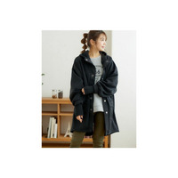 裏起毛リブ切替ビッグシルエットパーカー　大きいサイズ