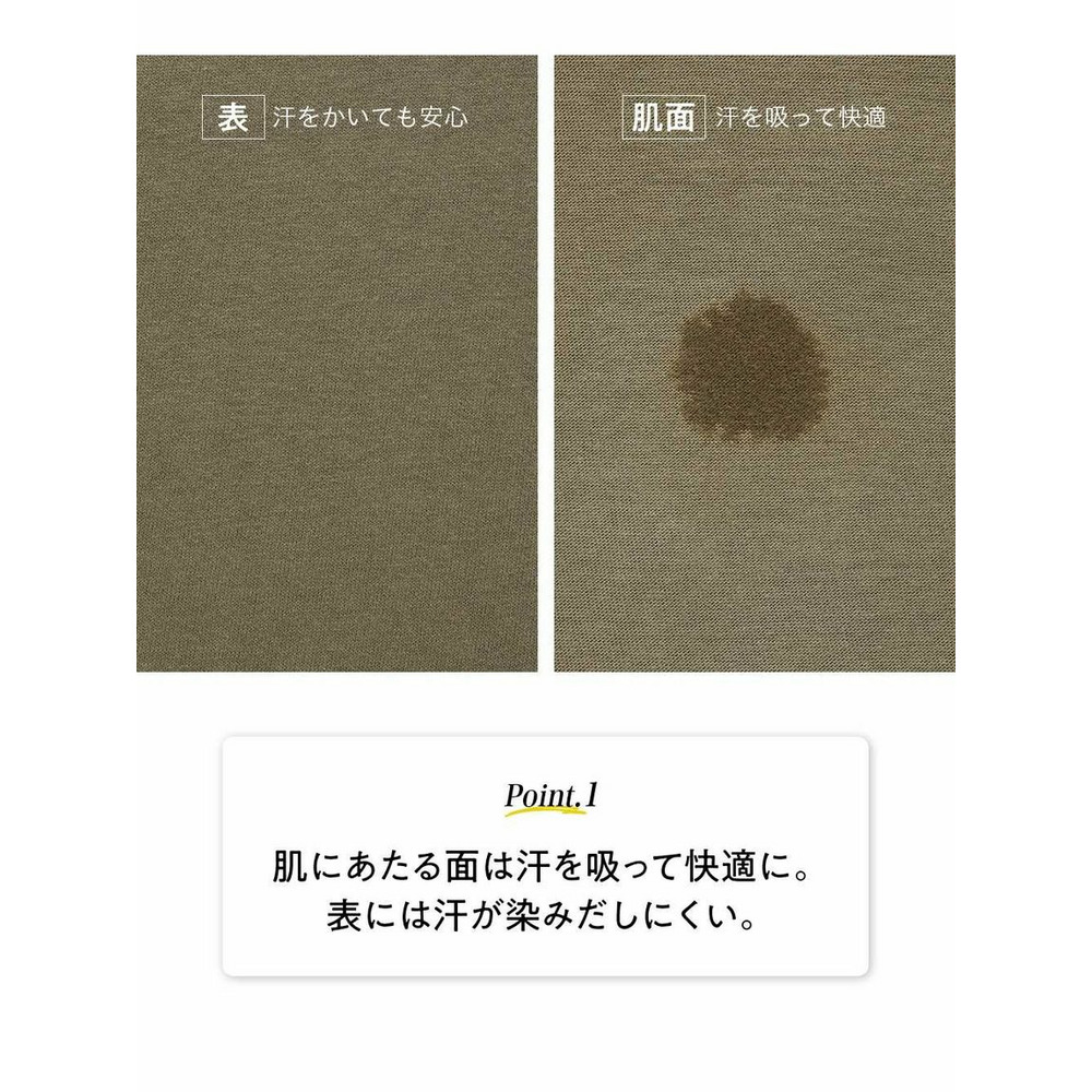 大きいサイズ 綿100％汗染みしにくい5分袖チュニックＴシャツ8