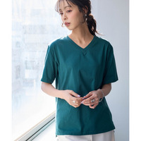 綿100％汗染みしにくいＶネック5分袖Tシャツ 大きいサイズ