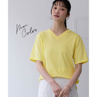 綿100％汗染みしにくいＶネック5分袖Tシャツ 大きいサイズ