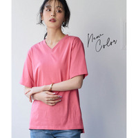 綿100％汗染みしにくいＶネック5分袖Tシャツ 大きいサイズ