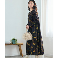 【BARNDOORコラボ】裏起毛カットソーロング丈ワンピース 大きいサイズ