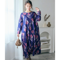 【BARNDOORコラボ】裏起毛カットソーロング丈ワンピース 大きいサイズ