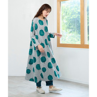 【BARNDOORコラボ】裏起毛カットソーロング丈ワンピース 大きいサイズ