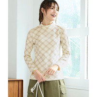 モチモチあたたか吸湿発熱ハイネックトップス 大きいサイズ