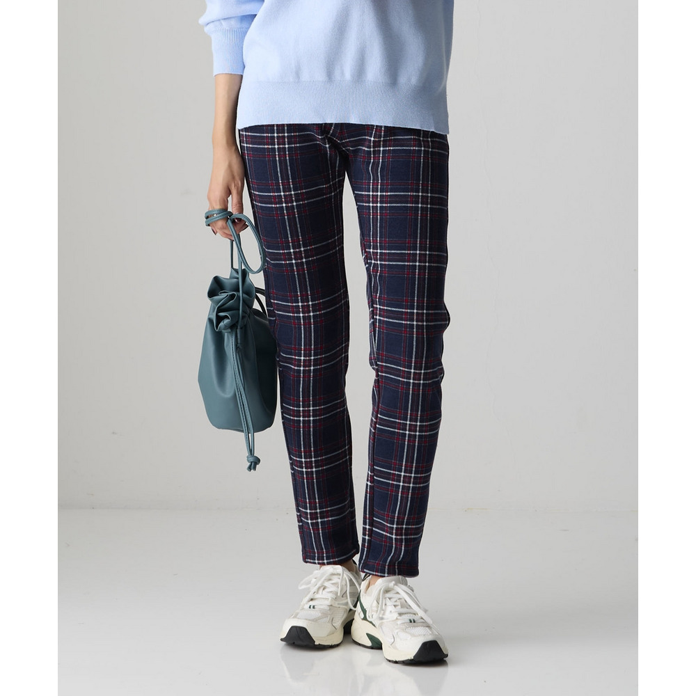 (MO-FU POKA)裏シャギーストレートパンツ(ゆったり太もも)(股下68cm) 大きいサイズ1