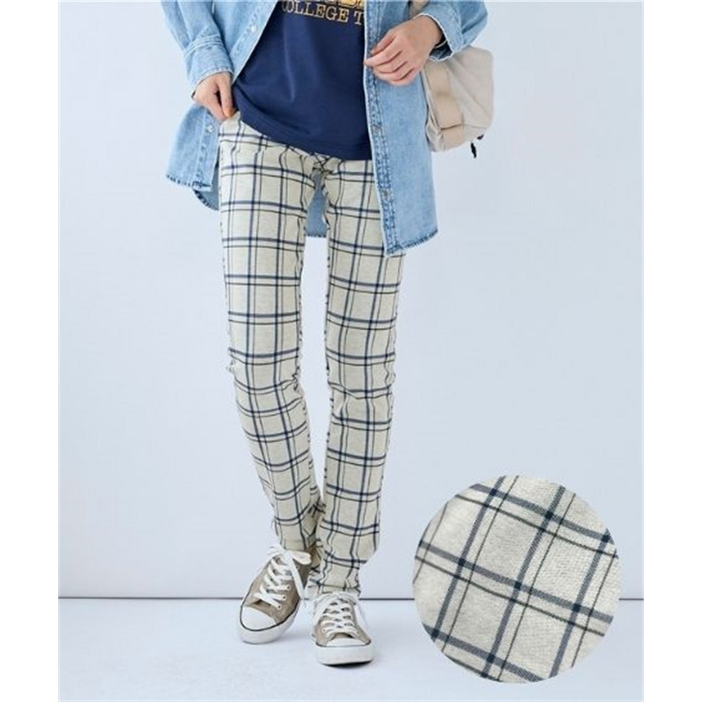 (MO-FU POKA)裏シャギーストレートパンツ(ゆったり太もも)(股下68cm) 大きいサイズ1