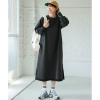 帯電防止加工裏起毛ロング丈ワンピース（選べるデザイン）【私の味方服】 大きいサイズ