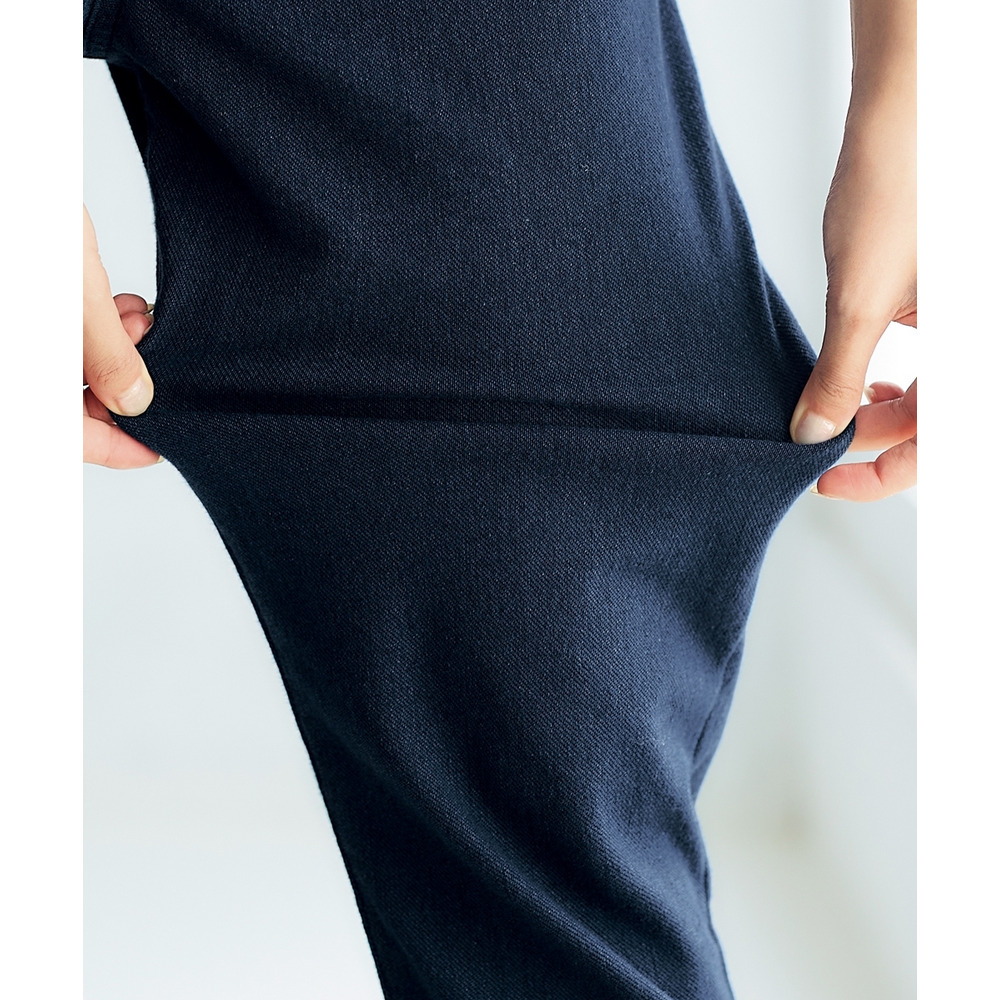 【着るホカロン】【蓄熱・保温】ストレッチニットデニムスキニーパンツ(股下73cm) 大きいサイズ27