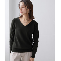 洗えるVネックニット【毛玉になりにくいふんわりもちもち素材】　大きいサイズ
