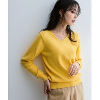 洗えるVネックニット【毛玉になりにくいふんわりもちもち素材】　大きいサイズ