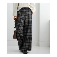 (股下65cm)裏シャギーあったかワイドパンツ 大きいサイズ