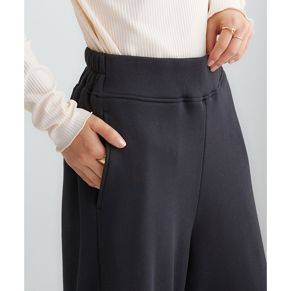 (股下65cm)裏シャギーあったかワイドパンツ 大きいサイズ18