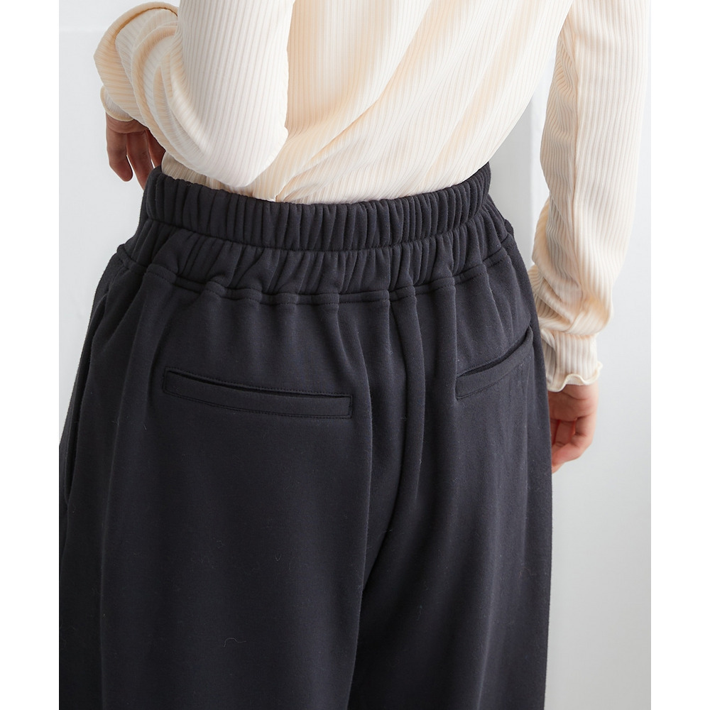 (股下65cm)裏シャギーあったかワイドパンツ 大きいサイズ20