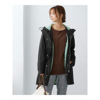 蓄熱サーモプラスモッズコート（配色裏地）【防風・はっ水・帯電防止・花粉がつきにくい・マシンウォッシャブル】　大きいサイズ