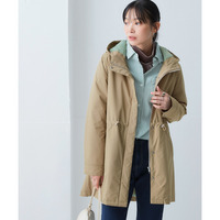 蓄熱サーモプラスモッズコート（配色裏地）【防風・はっ水・帯電防止・花粉がつきにくい・マシンウォッシャブル】 大きいサイズ