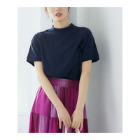 大きいサイズ 綿100％汗染みしにくいモックネックプルオーバー