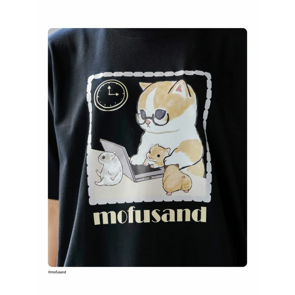 大きいサイズ デザインTシャツ/mofusAnd11