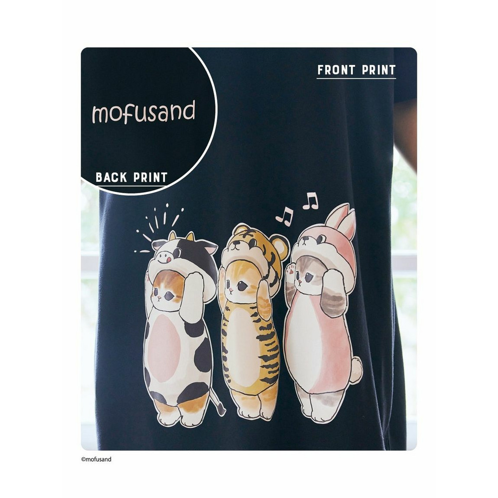 大きいサイズ デザインチュニックTシャツ/mofusAnd12