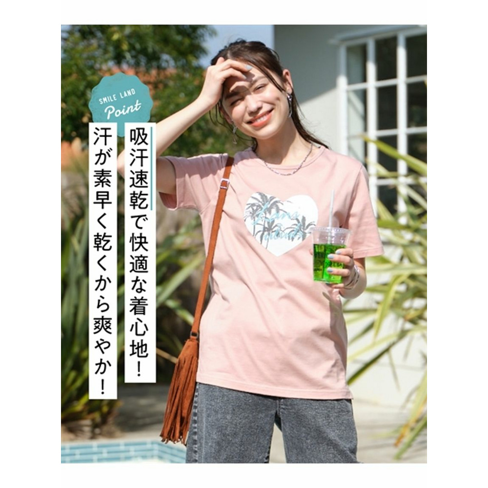 大きいサイズ　綿混プリントTシャツ（吸汗速乾）2