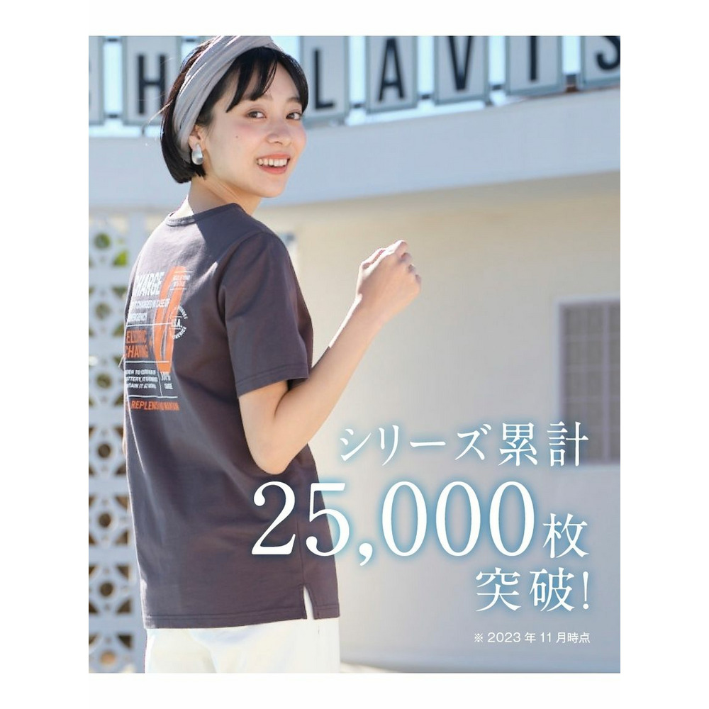 大きいサイズ　綿混プリントTシャツ（吸汗速乾）9