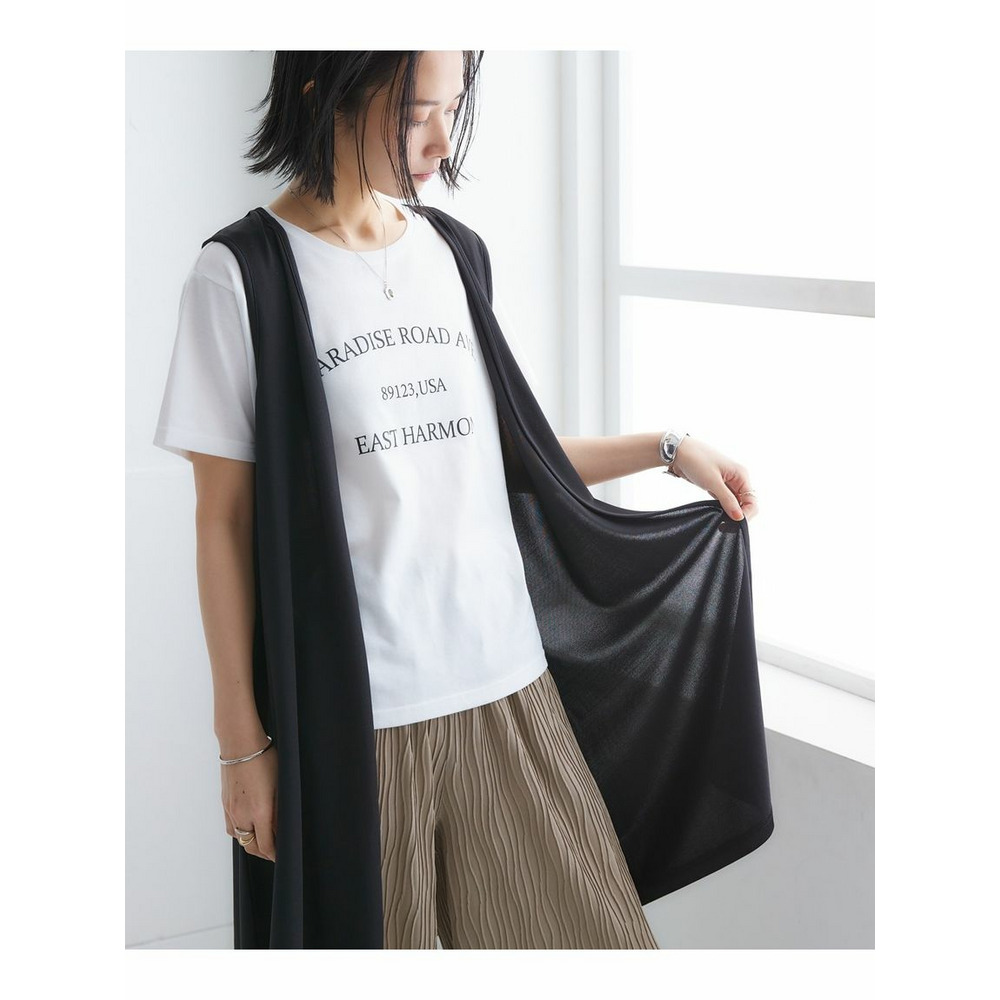 大きいサイズ　ジレセットアップ（薄手ジレ+ロゴTシャツ）15