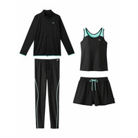 FILA 長袖トップス＆キュロット付タンクフィットネス水着４点セット　大きいサイズ