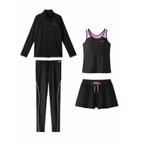 FILA 長袖トップス＆キュロット付タンクフィットネス水着４点セット　大きいサイズ