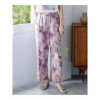 タイダイ柄ジョーゼットイージーパンツ　大きいサイズ