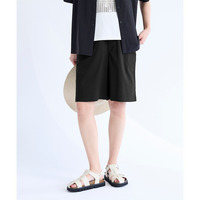 【水陸両用】うすカルストレッチAラインハーフパンツ（ゆったりヒップ）　大きいサイズ