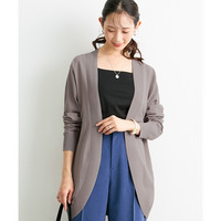 【ひんやり接触冷感】ラウンドトッパーカーディガン（ＵVカット・毛玉になりにくい・遮熱） 大きいサイズ