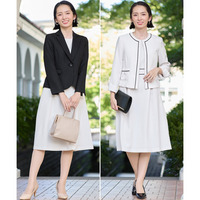 【入学式・卒業式・フォーマル】洗えるワンピースアンサンブル３点セット（テーラードジャケット＋ノーカラージャケット＋ワンピース） 大きいサイズ