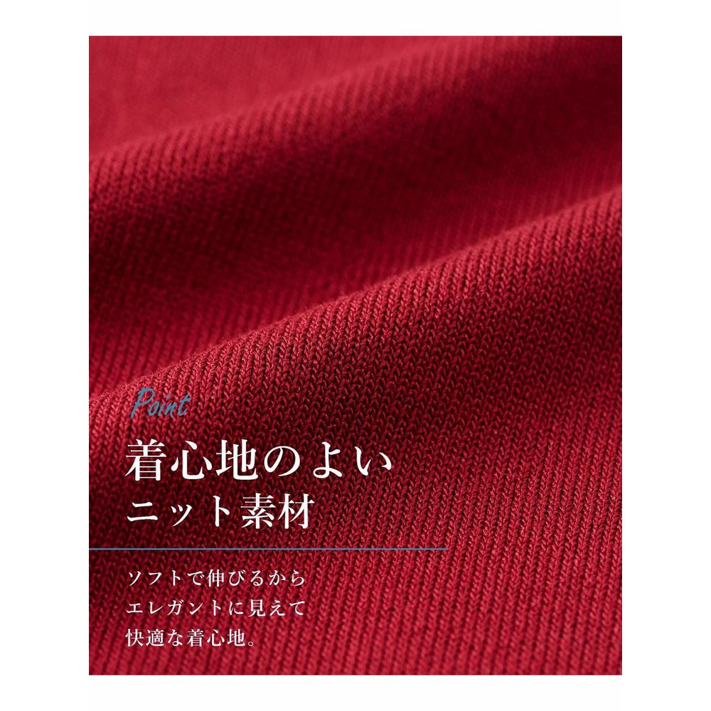 大きいサイズ 襟プリーツニットトップス【Hana服】3