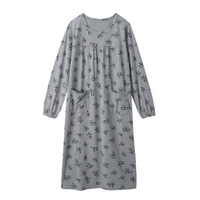 綿混天竺総柄プリントルームワンピース