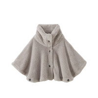 【大きいサイズ】ふわぬくマイクロファー首＆肩あったかケープ