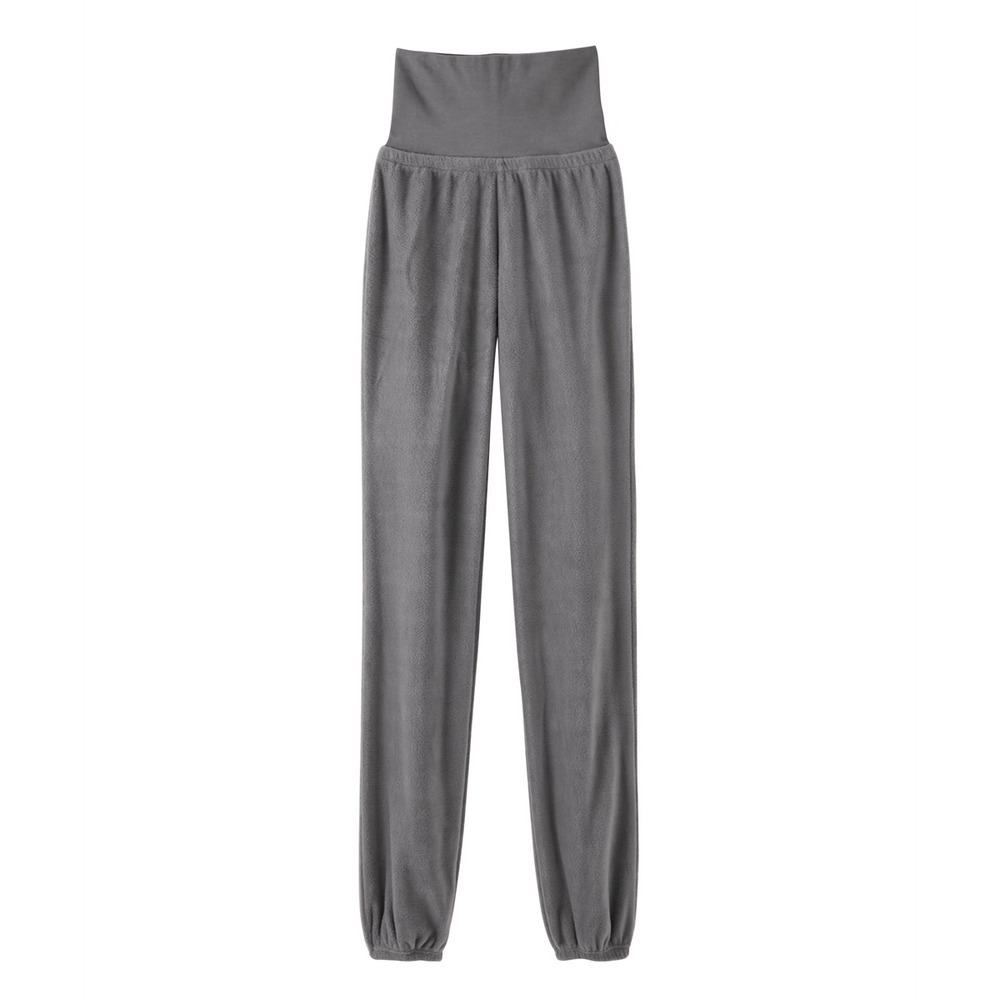 おなかも足もすっぽり フリースハイウエストパンツ1