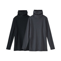 綿１００％タートルネック長袖インナー２枚組