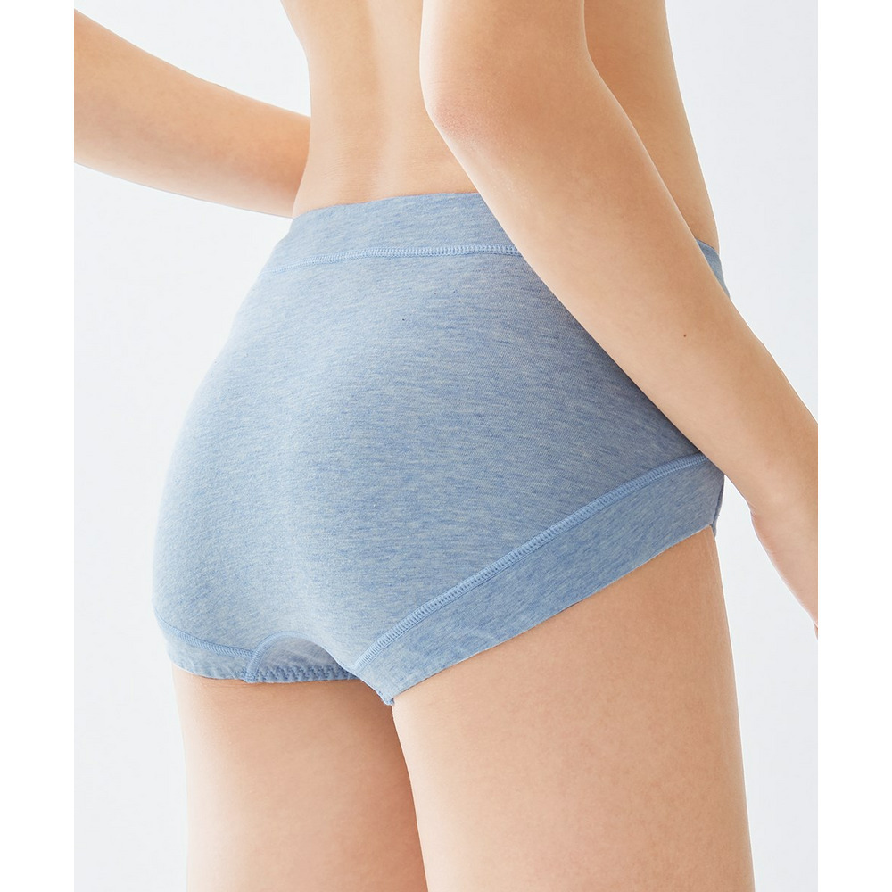 ヒップをつつむ お腹・脚口らくちん綿混ストレッチ深ばき丈ショーツ4枚組16