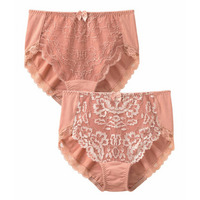 綿混深ばき丈コーディネートショーツ２枚組（トリンプ）（n，FULLRE）