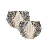 カラフルパレットコーディネートショーツ2枚組(大花柄)(日本製レース)