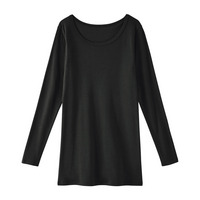 ウォームコアコットン　綿１００％　ロング丈長袖インナー（吸湿発熱・UVカット）