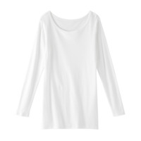 ウォームコアコットン　綿１００％　ロング丈長袖インナー（吸湿発熱・UVカット）