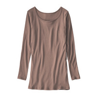 ウォームコアコットン 綿100% ロング丈長袖インナー(吸湿発熱・UVカット)