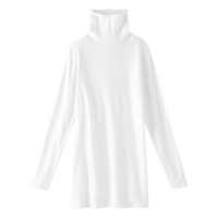 ウォームコアコットン　綿１００％　ロング丈タートルネック長袖インナー（吸湿発熱・UVカット）