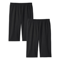 極厚裏起毛５分丈オーバーパンツ２枚組