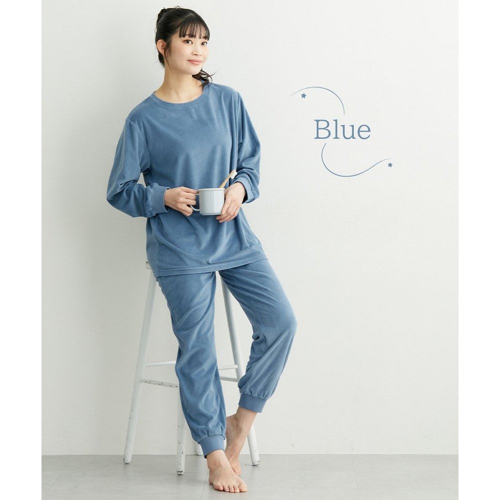 ベロアニット腹巻付きルームウェア上下セット14